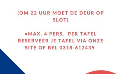 Kom een half uurtje eerder