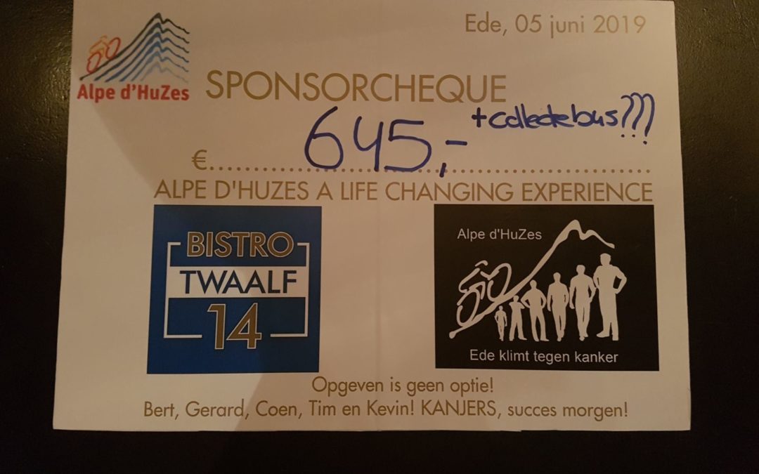 Sponsorbedrag bekend
